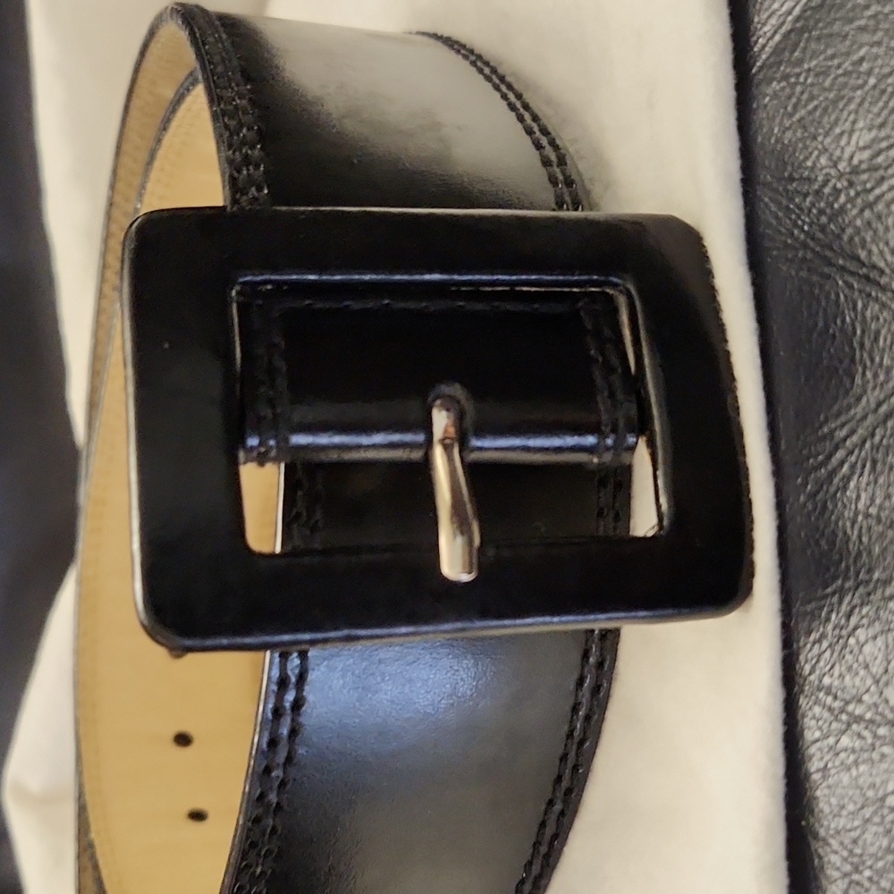 Anne Klein Wide Large Black Belt